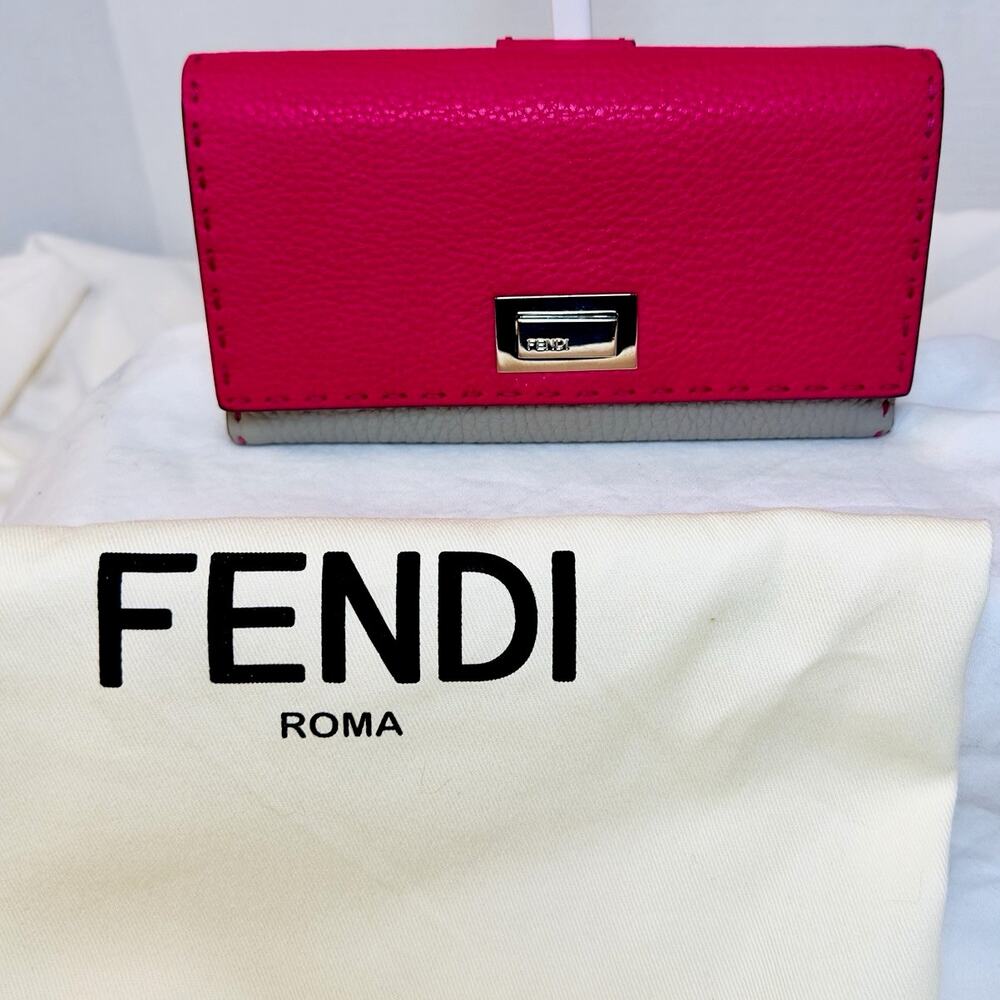 Fendi Fuchsia & Grey Leather Wallet ~ Roma ~ Dust Bag included